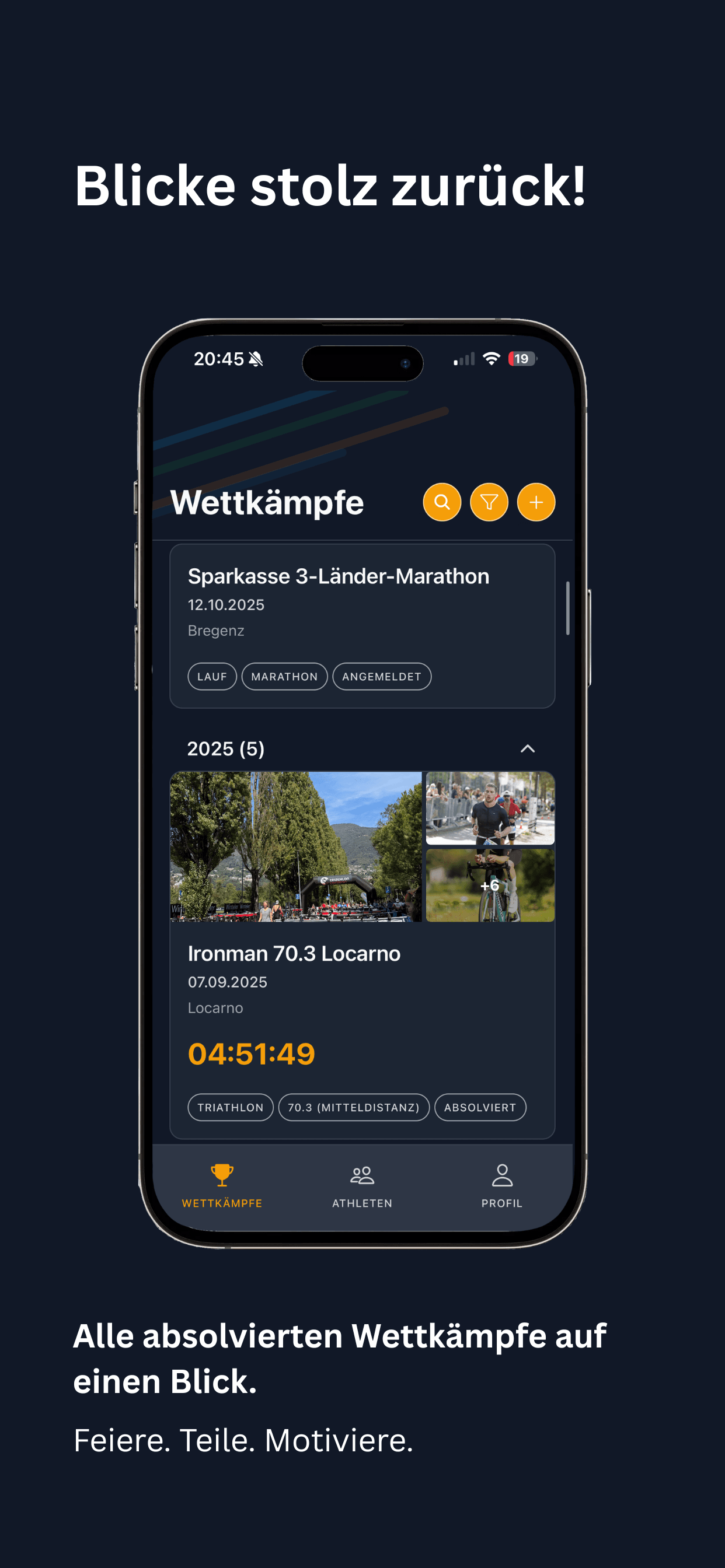 Absolvierte Wettkämpfe